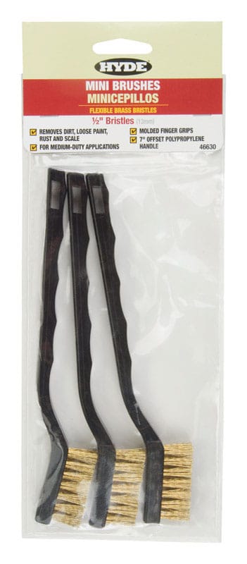 Hyde 46630 10 in. L Brass Mini Bristle Brush