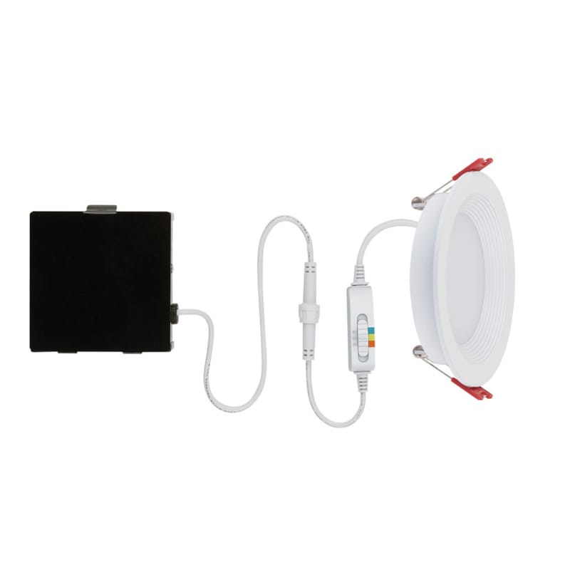 Globe Electric 91498 Ultra Slim Energy Star Frost White 4 in. W Metal LED Canless Recessed Downlight 9 W