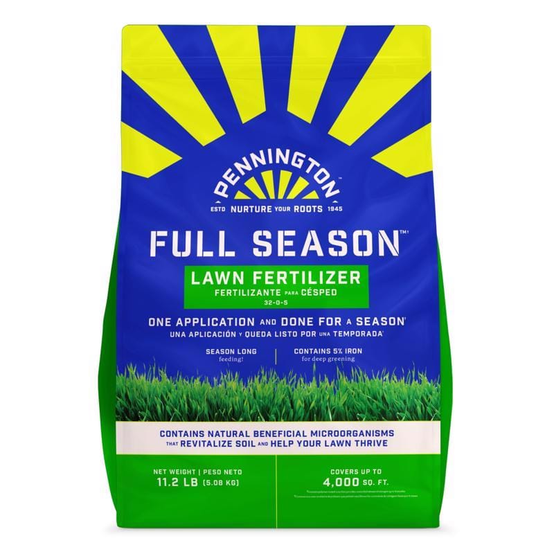 Pennington 100550297 Full Season Slow-Release Nitrogen Lawn Fertilizer For All Grasses 4000 sq ft