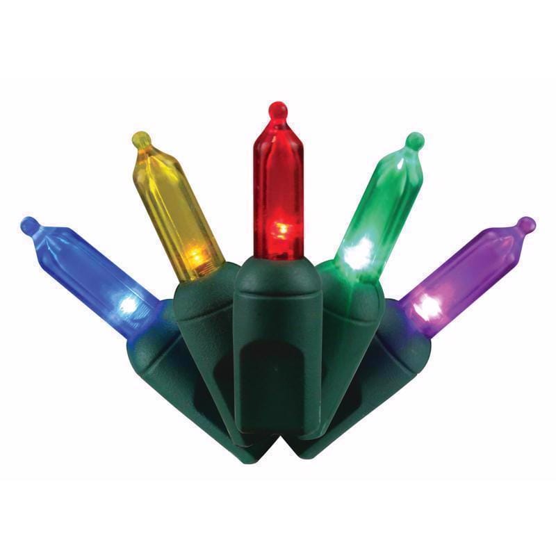Celebrations T550MU6A Platinum LED T5 Multicolored 50 ct String Christmas Lights 25 ft.