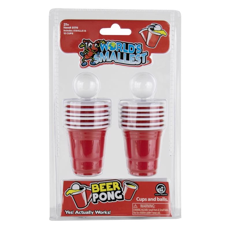 Worlds Smallest 5170 World's Smallest Beer Pong Red/white 16 pc