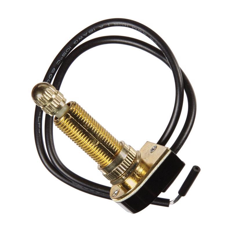Jandorf 61220 6 amps Single Pole Rotary Appliance Switch Brass 1 pk