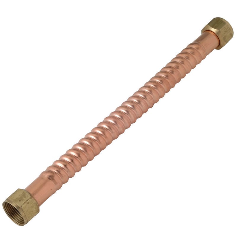 Homewerks 7211-24-34FIP 3/4 in. FIP in. X 3/4 in. D FIP 24 in. Copper Water Heater Supply Line