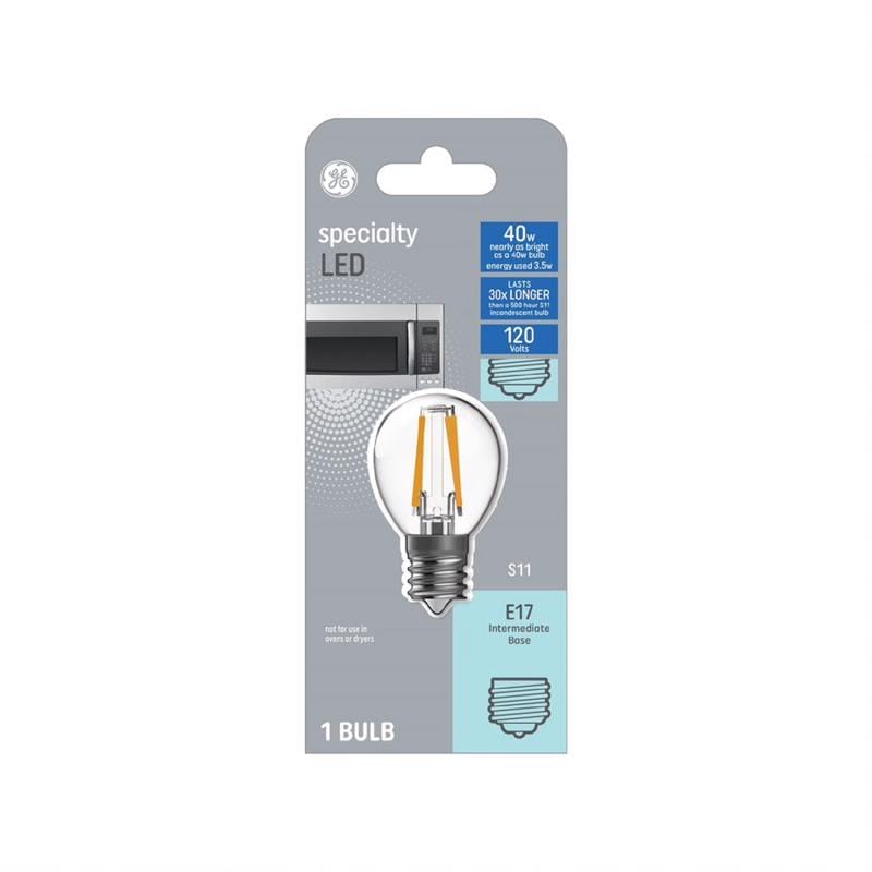 Ge 93128996 S11 E17 (Intermediate) LED Bulb Soft White 40 Watt Equivalence 1 pk