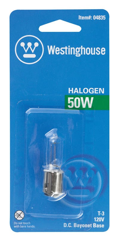Westinghouse 0483500 50 W T3 Specialty Halogen Bulb 600 lm Bright White 1 pk