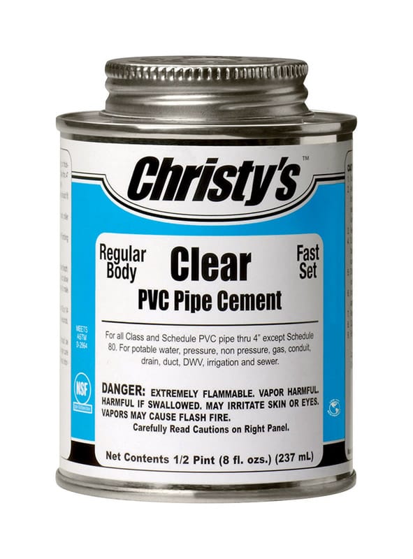 Christy's 505185 Clear Cement For PVC 8 oz