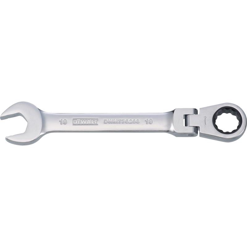 Dewalt DWMT75208OSP 19 mm X 19 mm 12 Point Metric Flex Head Combination Wrench 8.46 in. L 1 pc