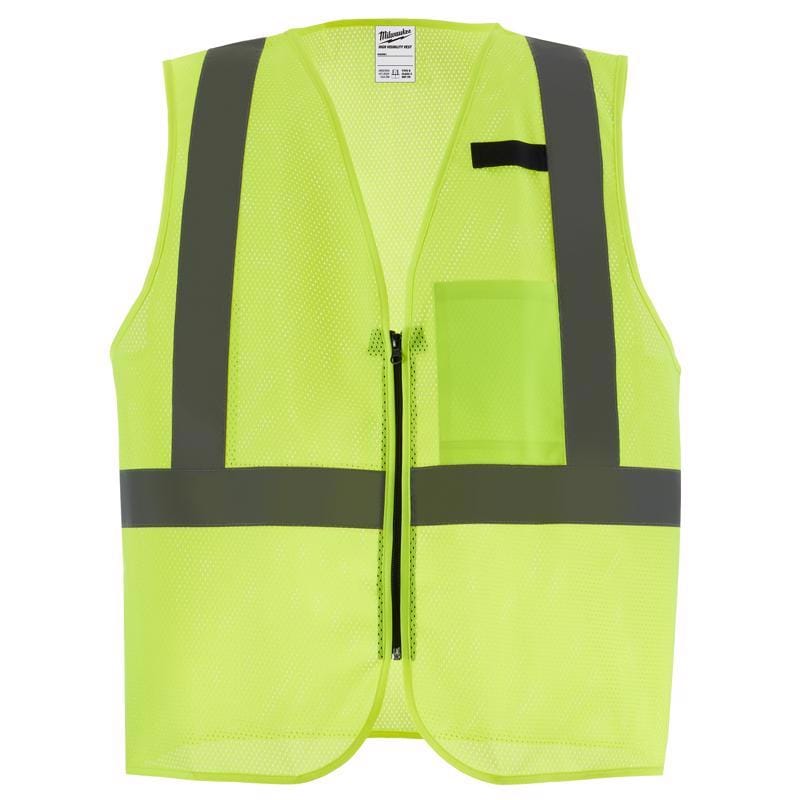 Milwaukee 48-73-2242 Class 2 Hi-Viz Mesh One Pocket Safety Ve