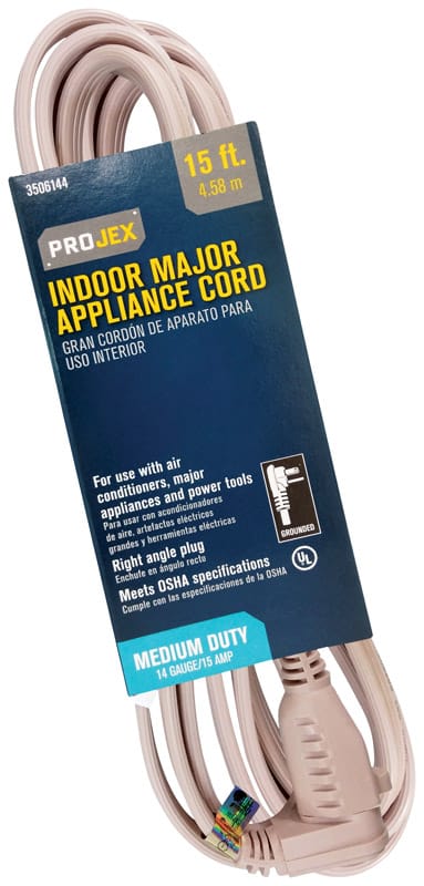 Projex 1AC-001-015FBGP 14/3 SPT-3 125 V 15 ft. L Appliance Cord