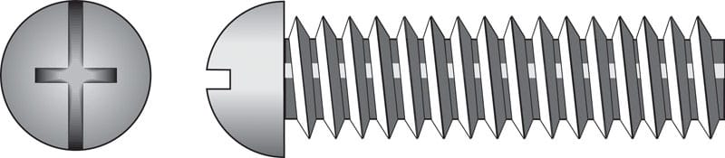 Hillman 90407 No. 1/4-20 Ga. X 2 in. L Combination Round Head Zinc-Plated Steel Machine Screws 100 pk