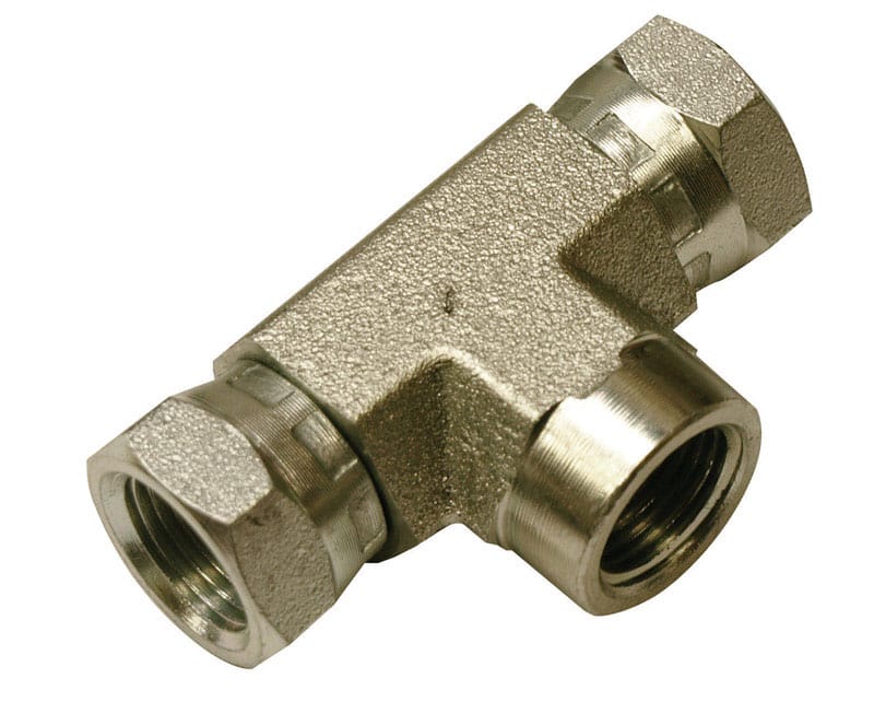 Apache 39035912 Steel 3/8 in. D X 3/8 in. D T-Hydraulic Adapter 1 pk