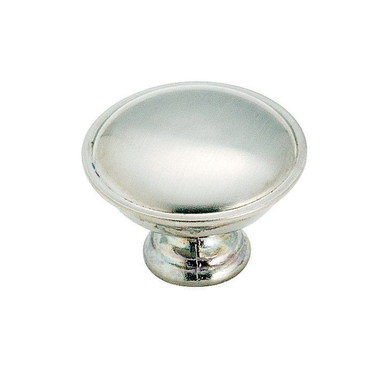 Amerock 14403SCH Allison Round Cabinet Knob 1-5/16 in. D 15/16 in. Brushed Chrome 1 pk
