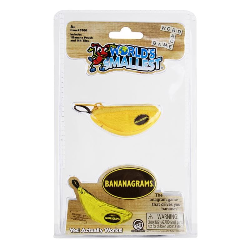 Worlds Smallest 5300 World's Smallest Bananagrams Word Game Yellow 145 pc