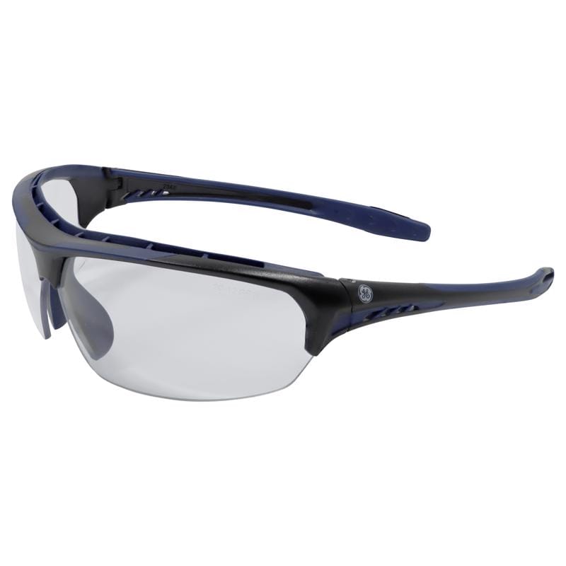 General Electric GE109CAF 09 Series Anti-Fog Impact-Resistant Safety Glasses Clear Lens Black/Blue Frame 1 pk
