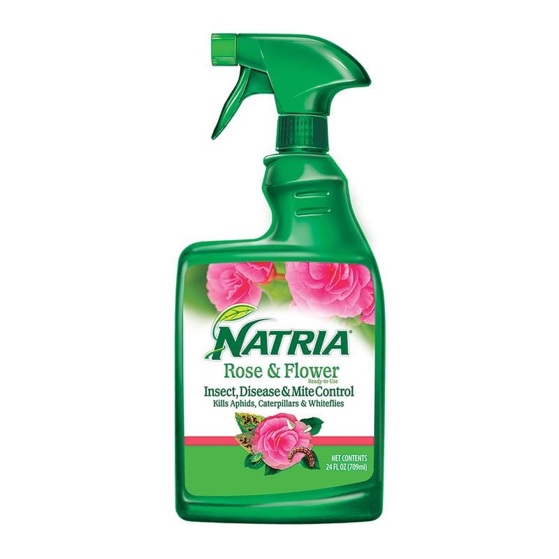 Natria 706220B Ready-to-Use, Rose and Flower Insect Disease & Mite Control Spray 24 oz