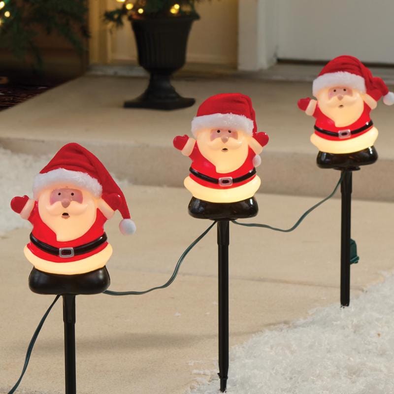 Celebrations 27028-71 LED Warm White Santa Claus 7 in. Pathway Decor