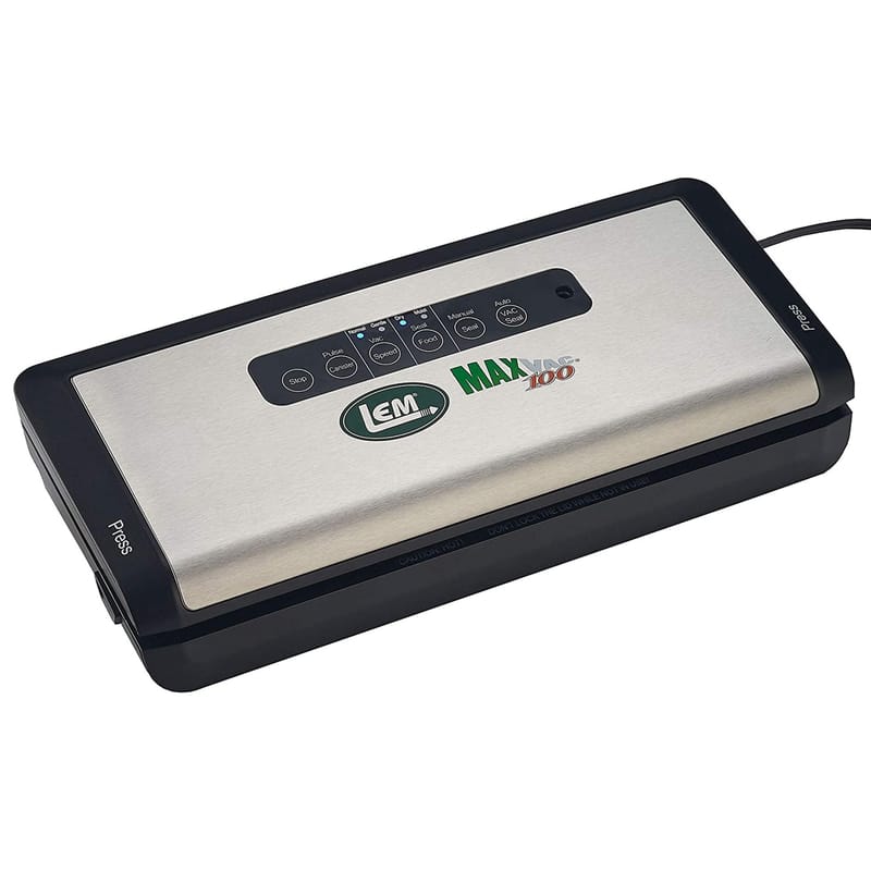 Lem 1379 MaxVac 100 Black/Silver Food Vacuum Sealer
