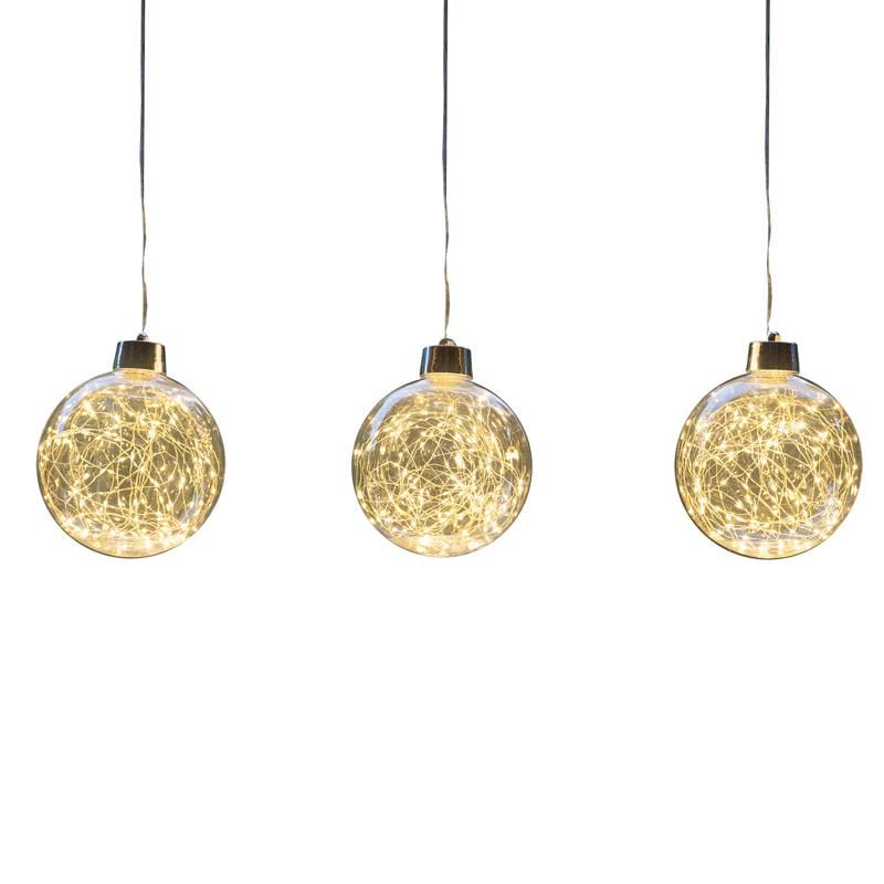 Celebrations 23-14000A LED Warm White Globe Ornament 6 in. Hanging Decor