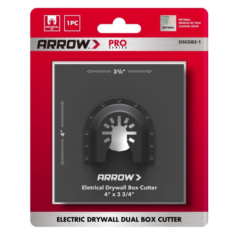 Arrow OSCGB2-1 Pro 3-3/4 in. L X 4 in. W Bi-Metal Square Drywall Blade Multi-Material 1 pc