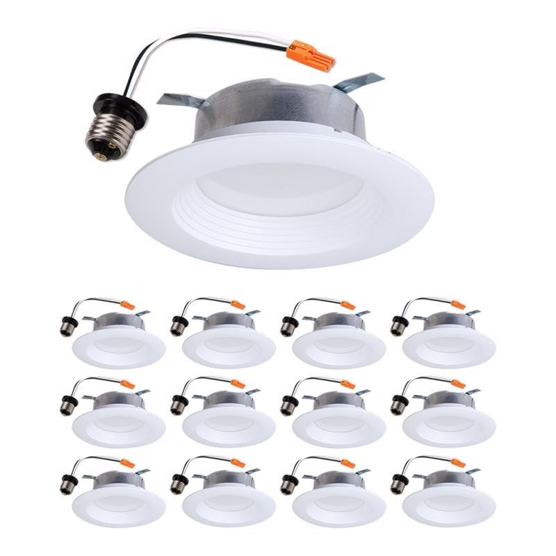 Halo LTE46930-12PK Bright White 4 in. W LED Recessed Downlight 8 W