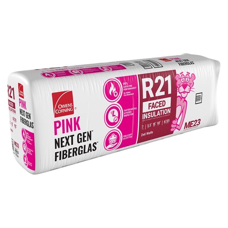 Owens Corning OCME23 15 in. W X 93 in. L X 5.5 in. 21 Kraft Faced Fiberglass Insulation Batt 67.81 sq ft