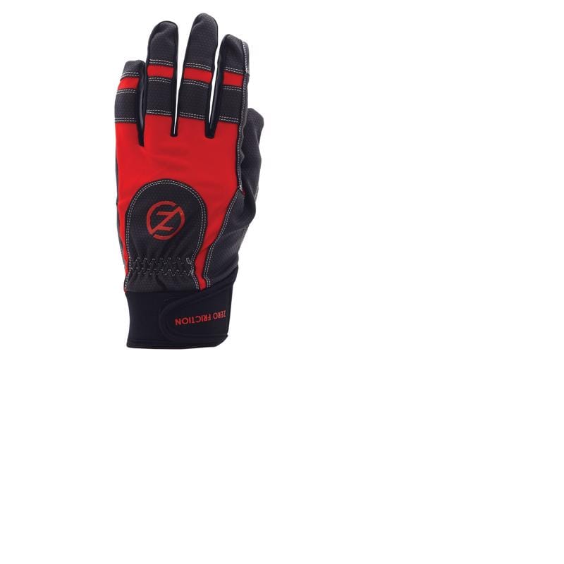 Zero Friction WG15009 Men's Work Gloves Black/Red One Size Fits Most 1 pair
