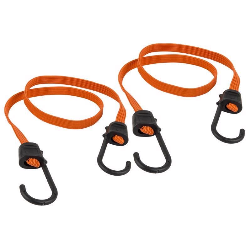 Keeper A06127Z Orange Flat Bungee Cord 36 in. L X 0.315 in. 2 pk