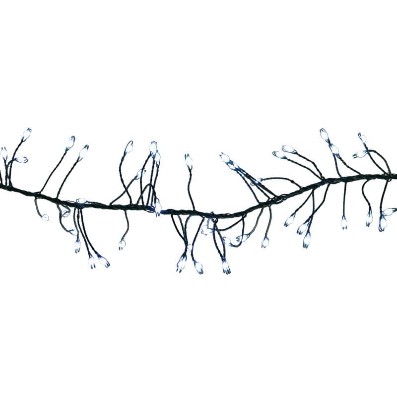 Celebrations BSCCX250PWA Platinum LED Big Seed Cluster Pure White 250 ct String Christmas Lights 10 ft.