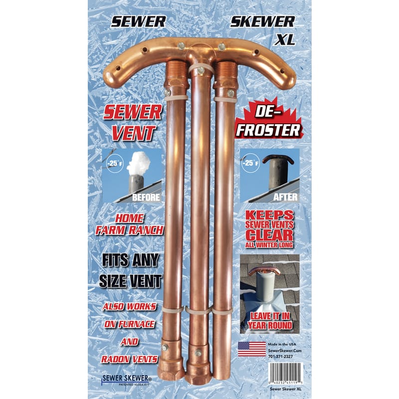 Sewer Skewer 451195 XL 47 in. L Copper Sewer Vent Defroster