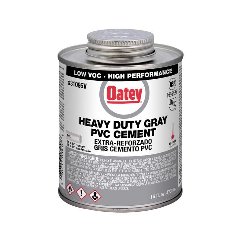 Oatey 31095V Gray Cement For PVC 16 oz