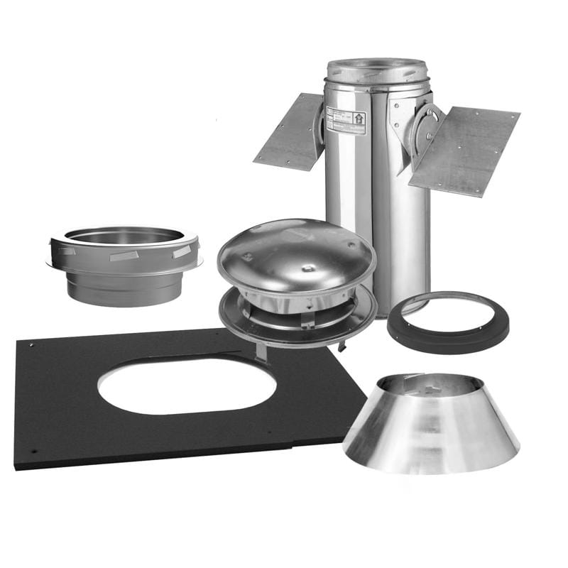 Selkirk 208494 Sure-Temp 8 in. D X 18 in. L Stainless Steel Ceiling Support Kit