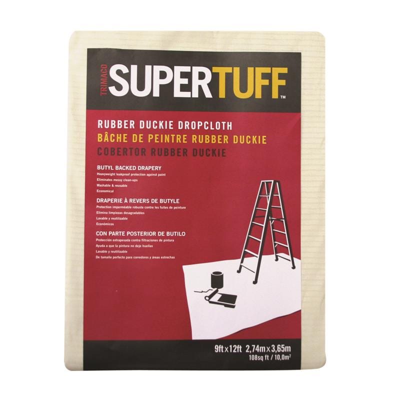 Trimaco 80201 SuperTuff 9 ft. W X 12 ft. L X 0.06 mil Butyl Coated Drop Cloth 1 pk