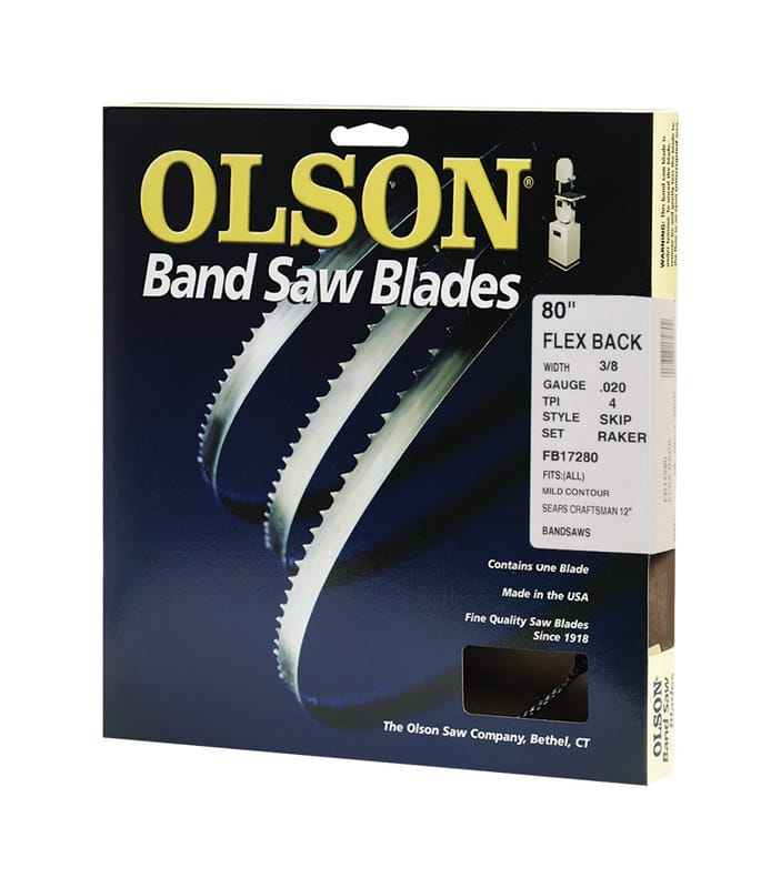 Olson WB58280DB 80 in. L X 0.4 in. W Carbon Steel Band Saw Blade 4 TPI Skip teeth 1 pk