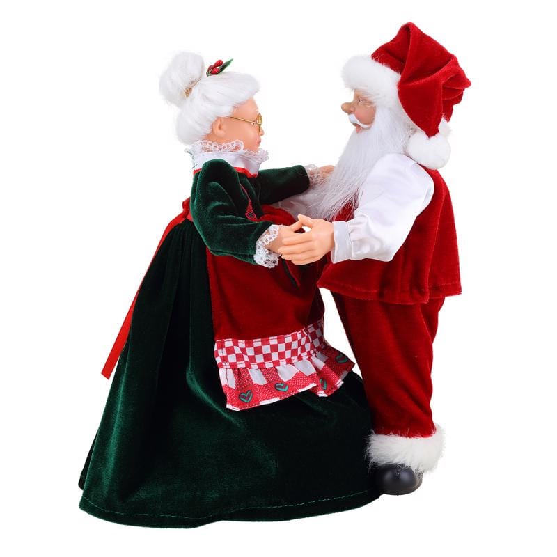 MR. Christmas 12449AC Multicolored Really Dancing Santa and Mrs. Musical Animated Decor 12 in.