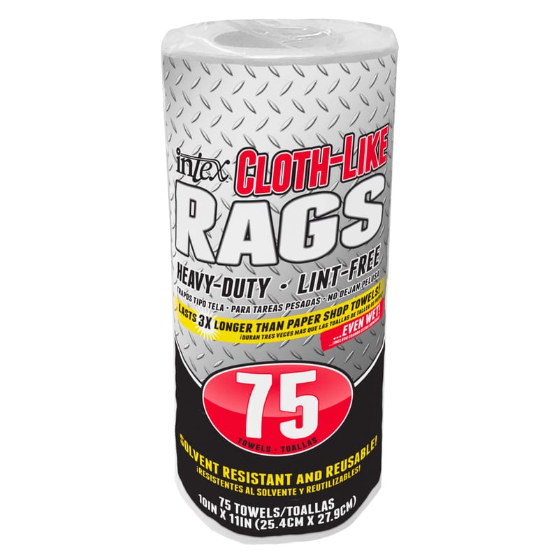 Intex NW-00454-75 Cloth-Like Rags Wiping Cloth 10 in. W X 11 in. L 75 ct 1 pk