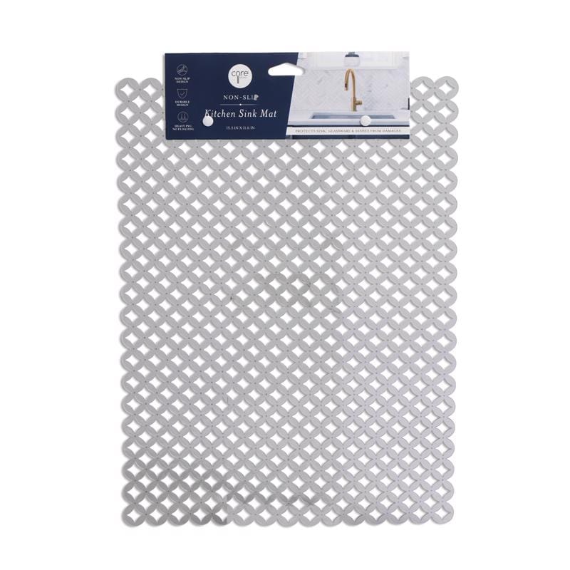 Core Home 51214-AC 15.56 in. L X 11.62 in. W X 0.08 in. H Plastic Sink Mat