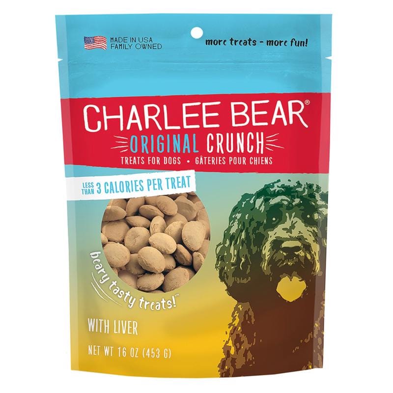 Charlee Bear 107466 Original Crunch Chicken Liver Biscuit For Dogs 16 oz 1 pk