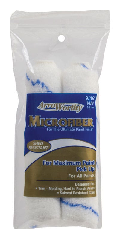 ArroWorthy 6.5-MFR4T/ 0650 Microfiber 6.5 in. W X 9/16 in. Mini Paint Roller Cover 2 pk
