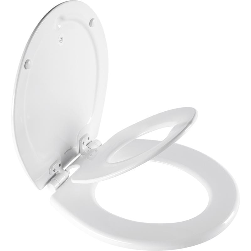 Mayfair BY Bemis 88SLOW 000 NextStep2 Slow Close Round White Enameled Wood Toilet Seat