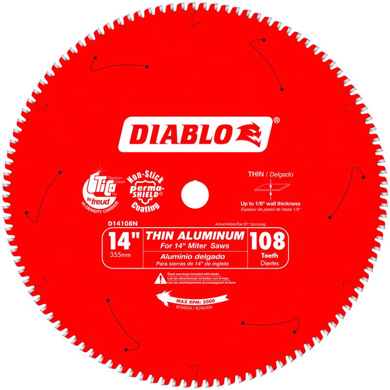 Diablo D14108N 14 in. D X 1 in. TiCo Hi-Density Carbide Circular Saw Blade 108 teeth 1 pk