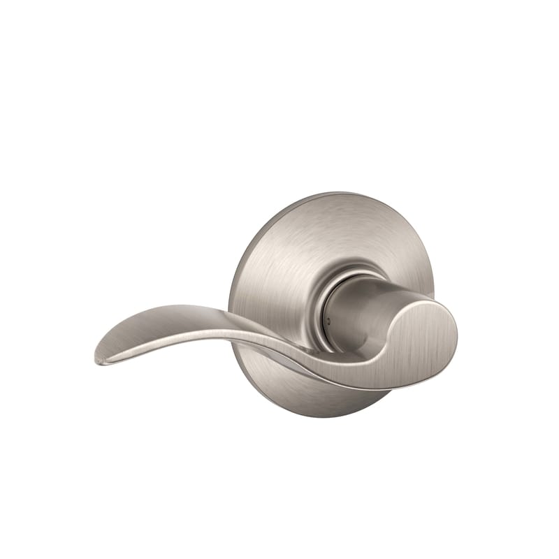 Schlage F10ACC619 Accent Satin Nickel Passage Lever
