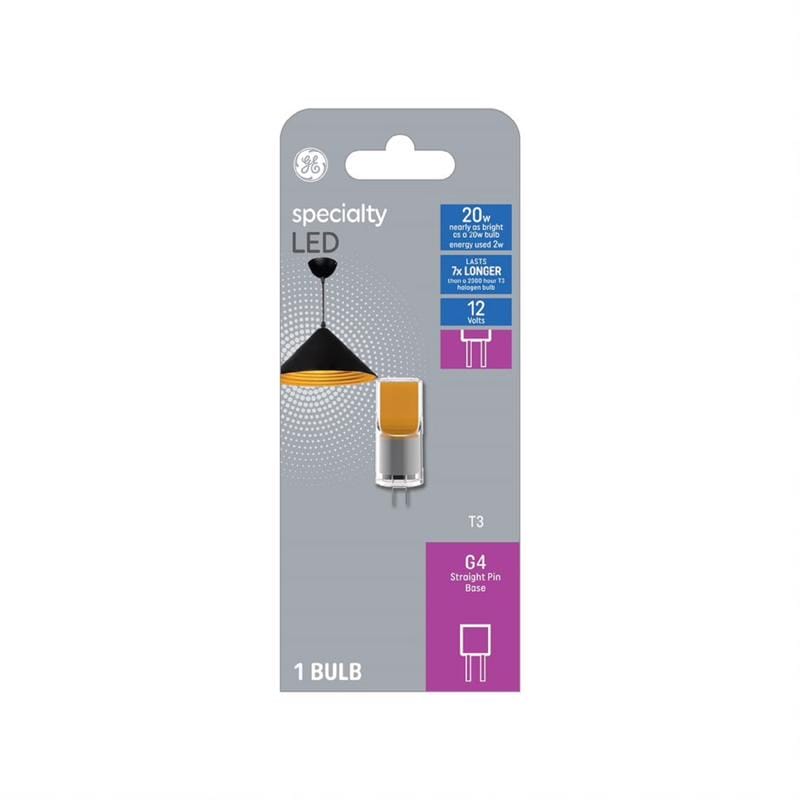 Ge 93129024 T3 G4 LED Bulb Warm White 20 Watt Equivalence 1 pk