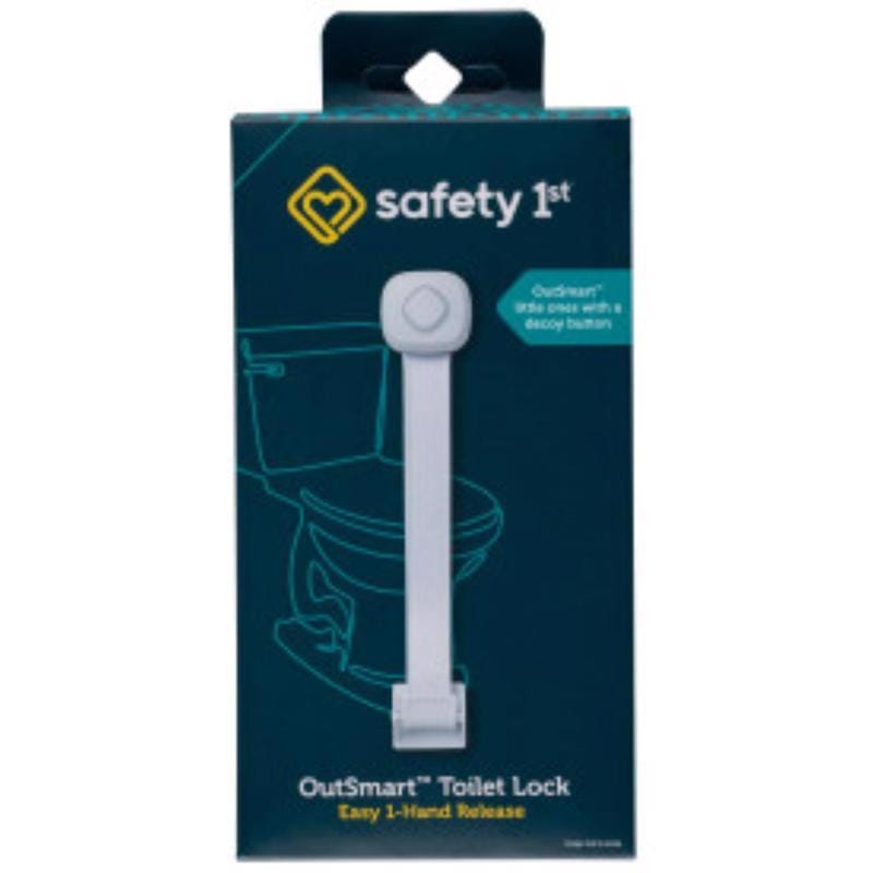 Safety 1st HS288 OutSmart White Plastic Swing Shut Toilet Seat Lock 1 pk