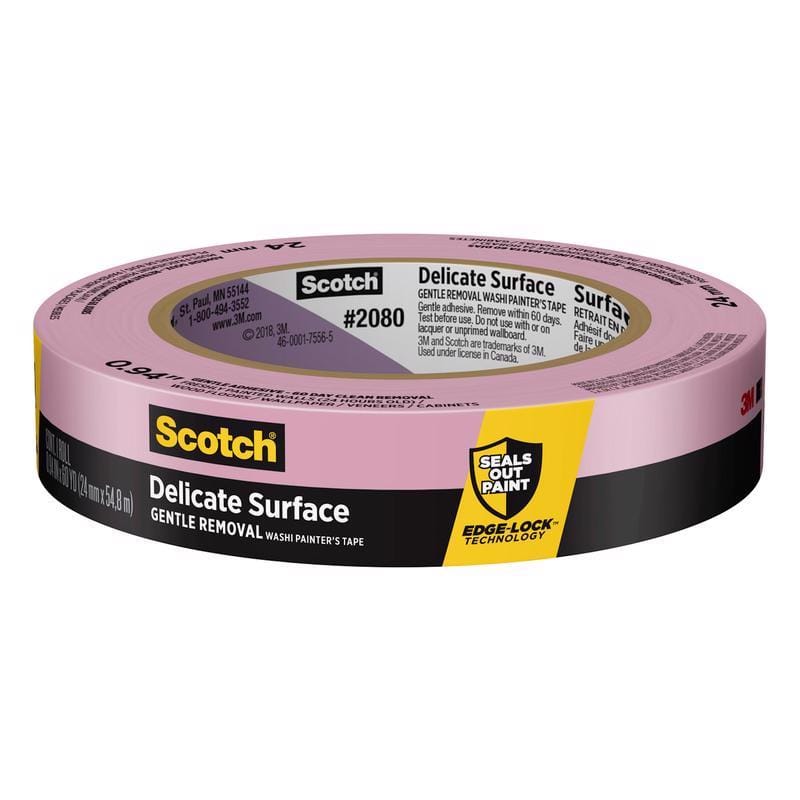 Scotch 2080-24EC 0.94 in. W X 60 yd L Purple Medium Strength Painter's Tape 1 pk