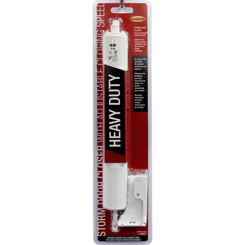 Larson CH1020301 Heavy Duty White Aluminum Pneumatic Door Closer