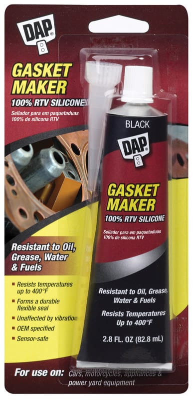 Dap 7079800754 Black Silicone Rubber Gasket Gasket Sealant 2.8 oz