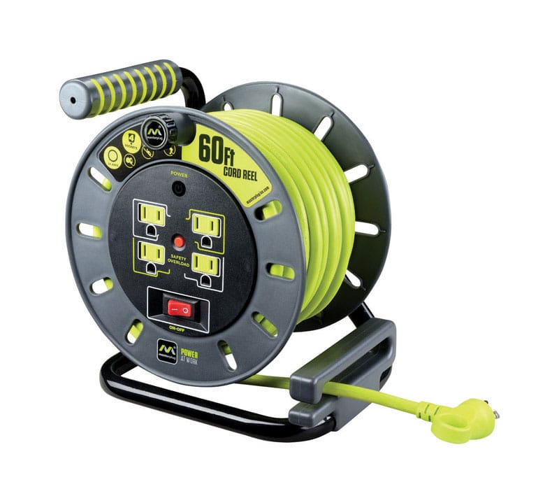 Masterplug OMA601114G4SL-A 60 ft. L PVC Cord Reel