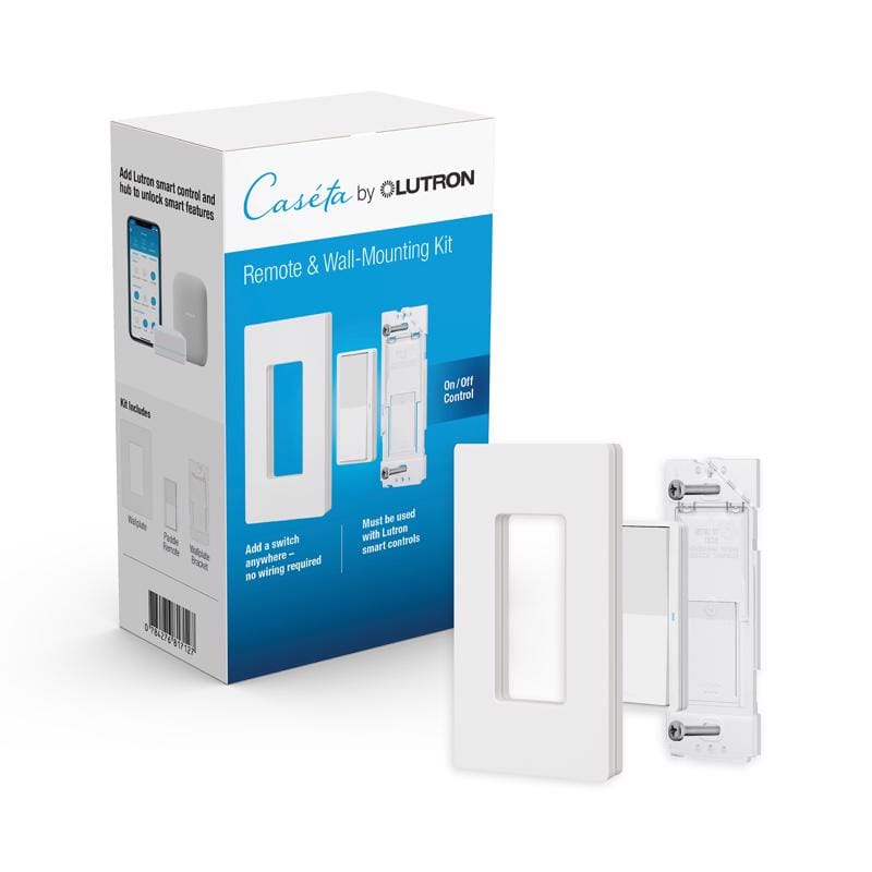 Lutron PJ2W-P2B-WH-R Pico Smart Smart-Enabled Wireless Remote w/Wall Mount Kit White 1 pk