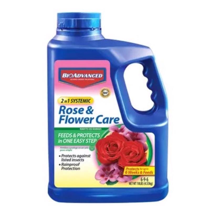 BioAdvanced 708210A 2-In-1 Systemic Granules Rose and Flower Plant Food 10 lb
