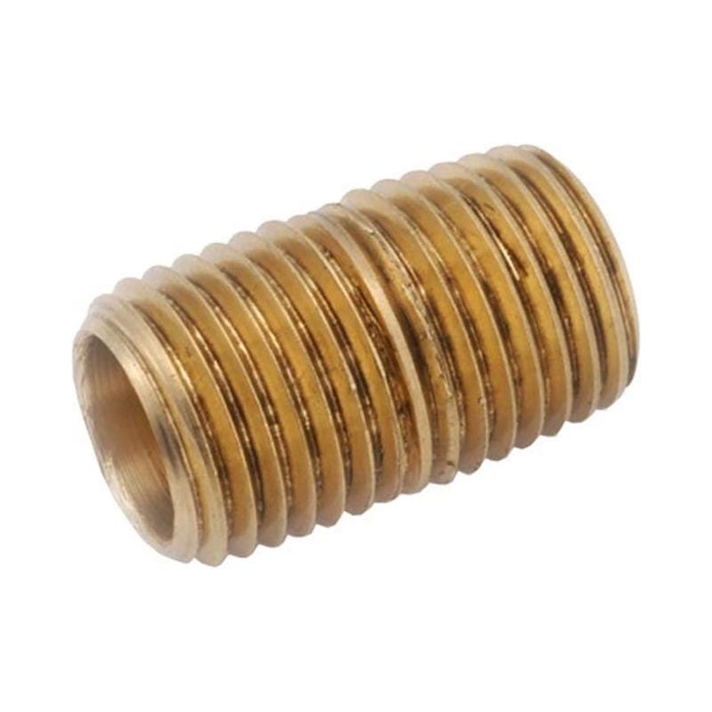 Anderson Metals 38300-04 1/4 in. MPT in. X 1/4 in. D MPT Red Brass Close Nipple 0.87 in. L